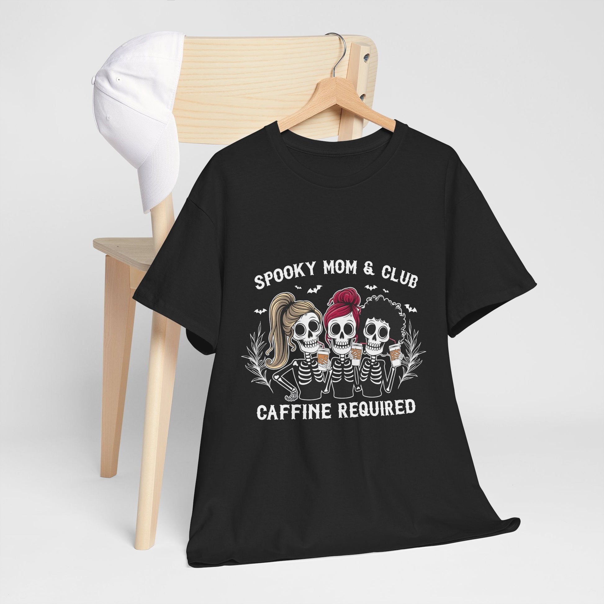 Spooky Mom Club Tee - Halloween Shirt for Caffeine LoversT-Shirt