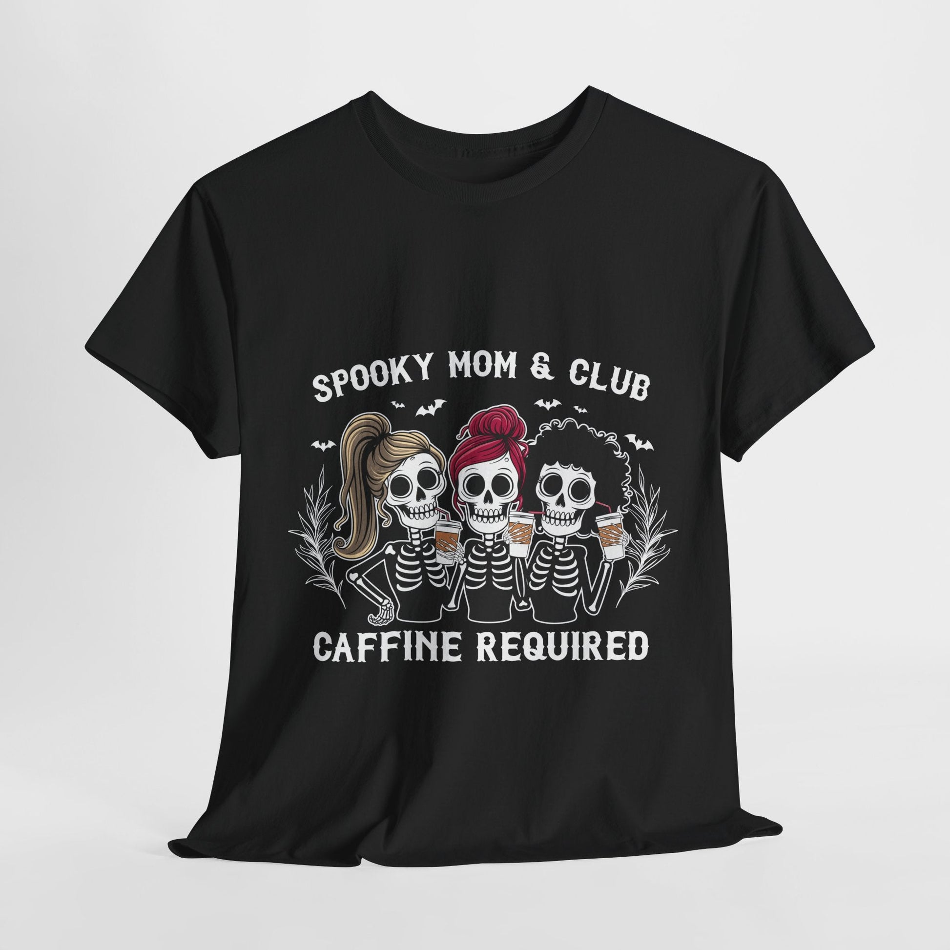 Spooky Mom Club Tee - Halloween Shirt for Caffeine LoversT-Shirt