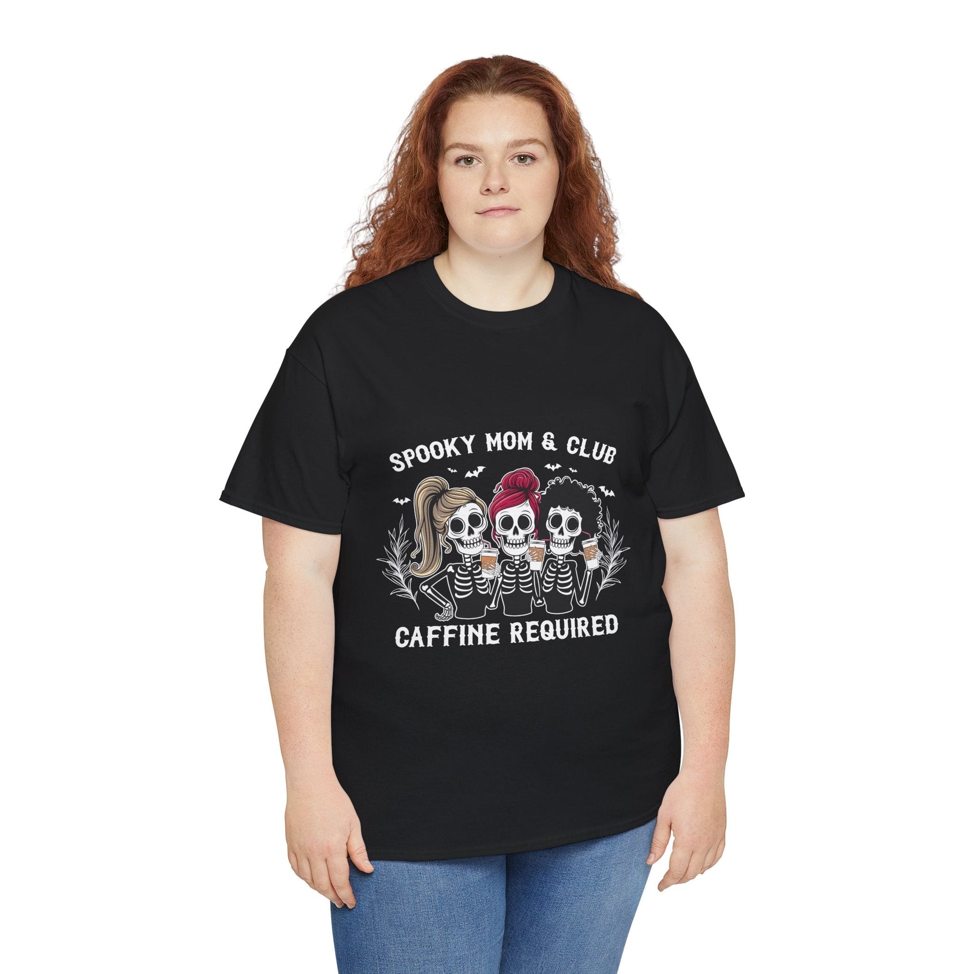 Spooky Mom Club Tee - Halloween Shirt for Caffeine LoversT-Shirt