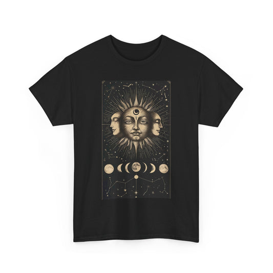 Sun and Moon with zodiac elements Celestial shirt