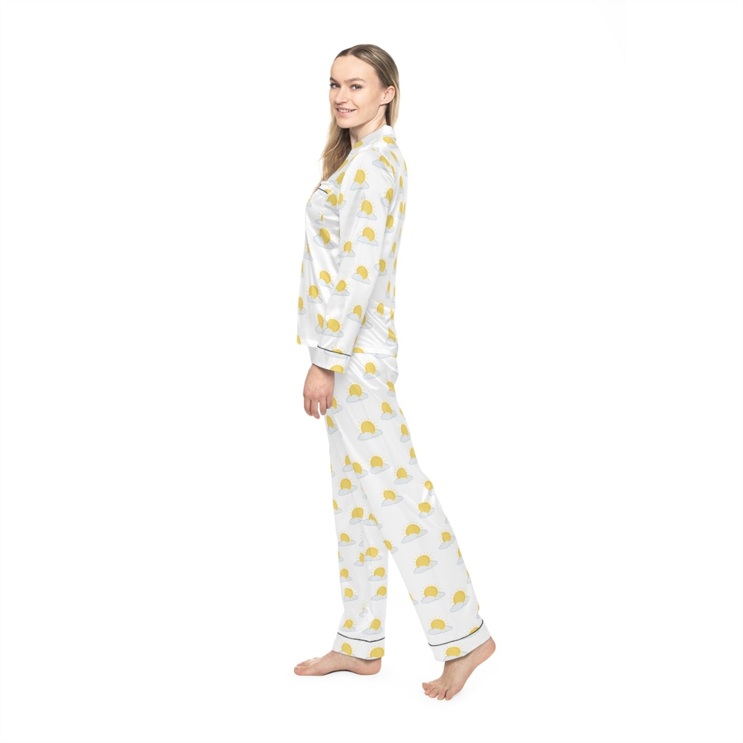 Sun Cloud perfect luxury Satin customised Pyjamas setAll Over Prints