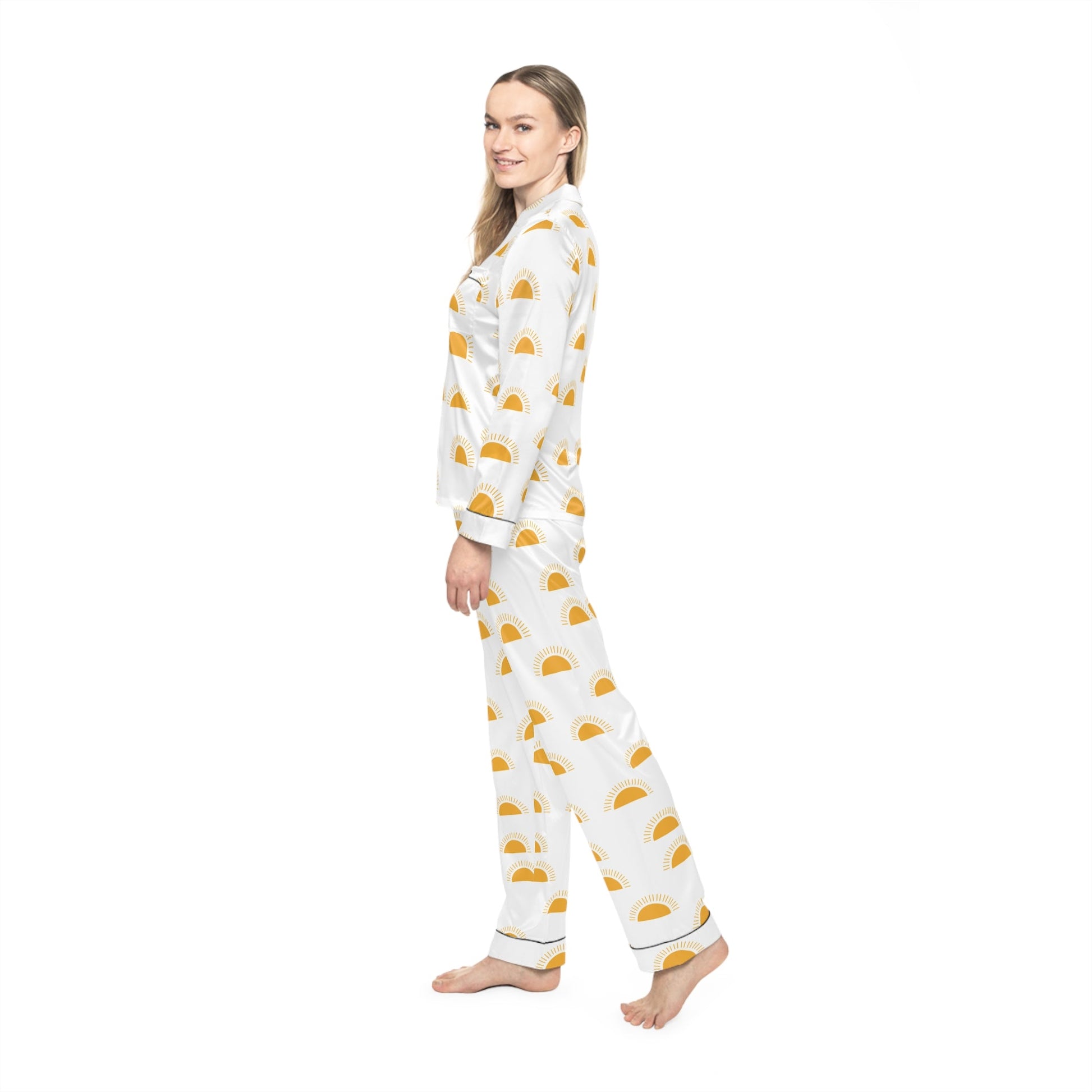 Sun Raise pattern Satin customised Pyjamas setAll Over Prints