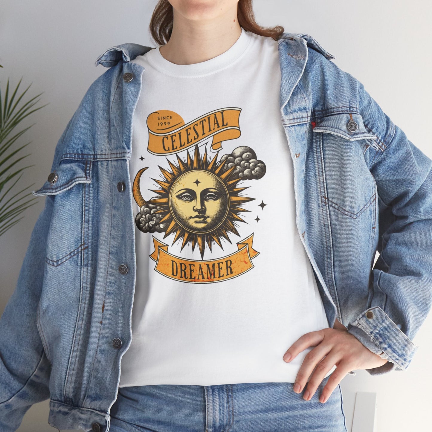 Sun with cloud Graphic Cotton Tee