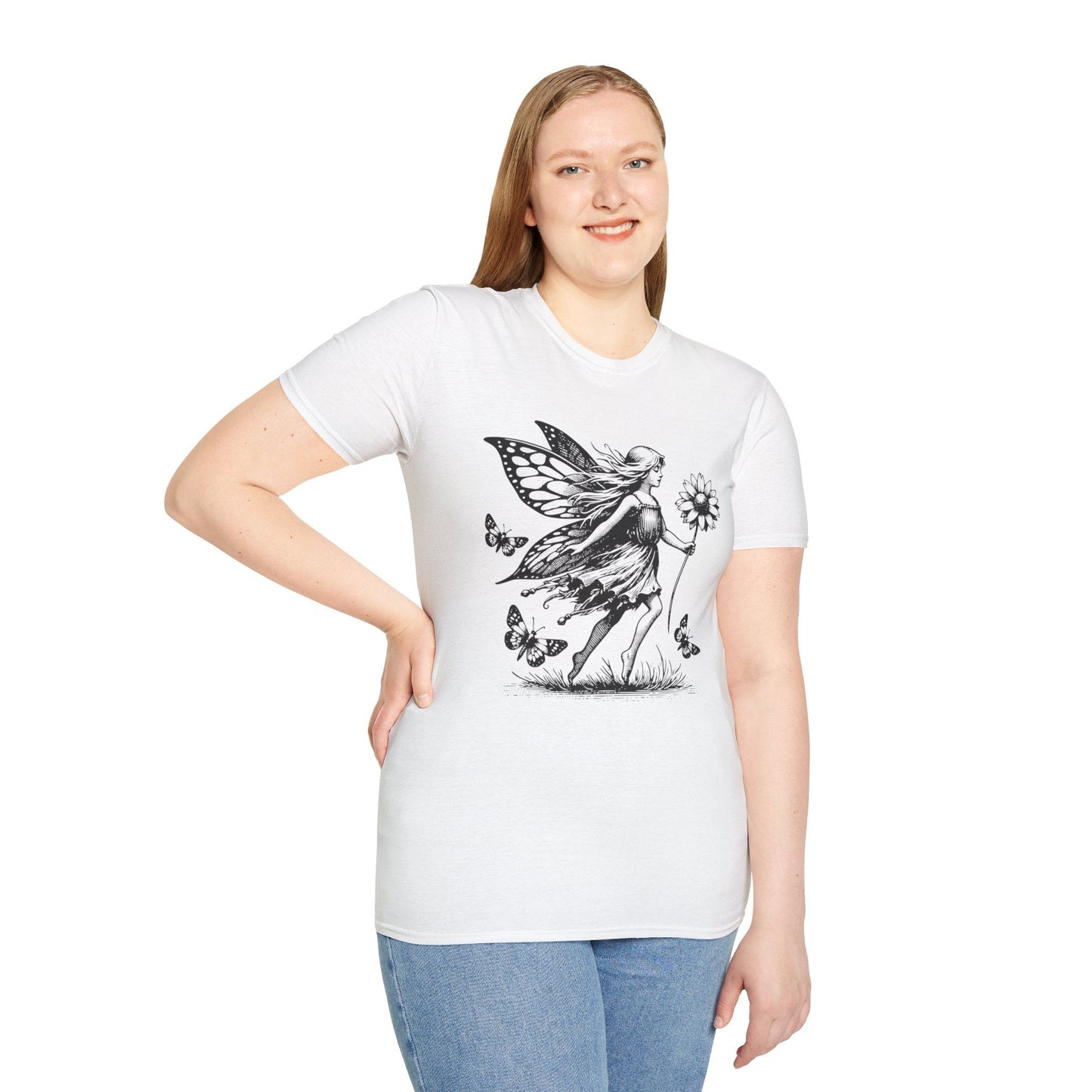 Vintage Fairy Butterfly Graphic T-Shirt