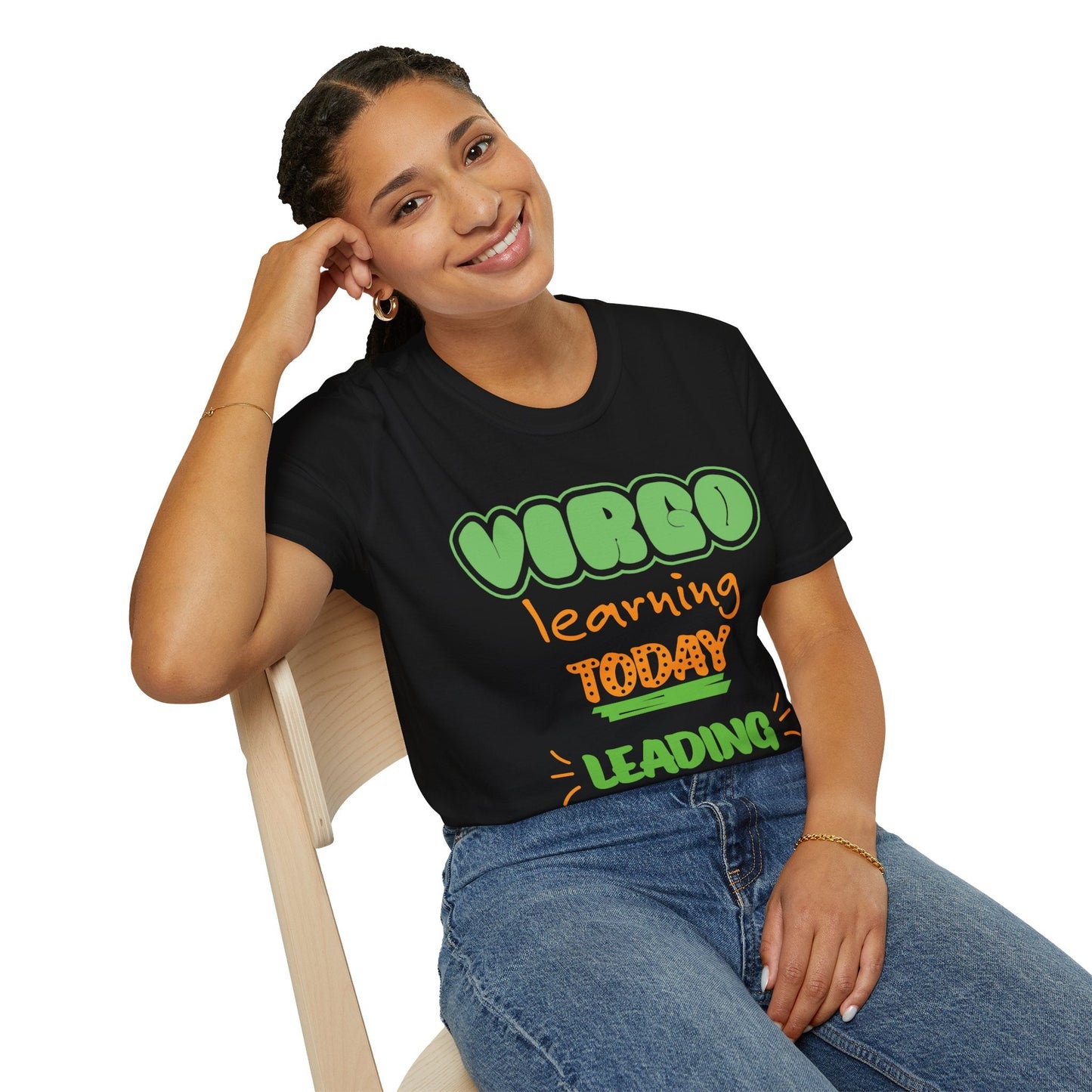 Virgo Zodiac  learning today leading tomorrow Graphic cotton T-Shirt