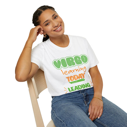 Virgo Zodiac  learning today leading tomorrow Graphic cotton T-Shirt