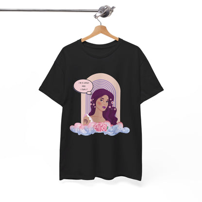 Virgo zodiac woman comic art astrology graphic Unisex Heavy Cotton Tee