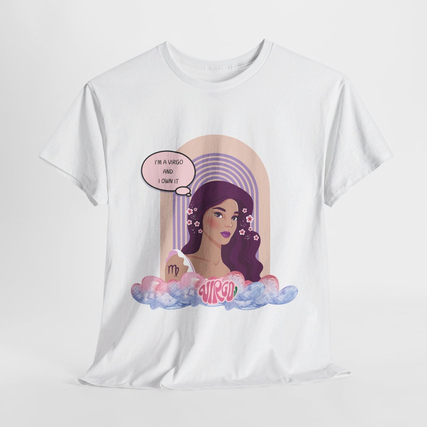 Virgo zodiac woman comic art astrology graphic Unisex Heavy Cotton Tee